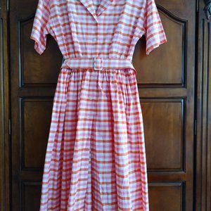 Vintage Check Gingham Rockabilly Dress